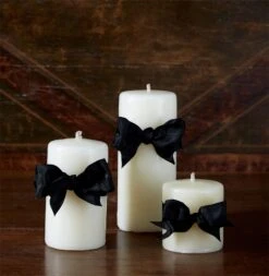 Beeswax Smooth Pillar Candle, Ivory -Home Fragrance Store CA0003