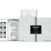 White Tea & Rosemary Alfresco Tealight Set 1 White Tea & Rosemary Alfresco Tealight Set -Home Fragrance Store NESTNY ALF WTR CAN TEA SET 1 white background