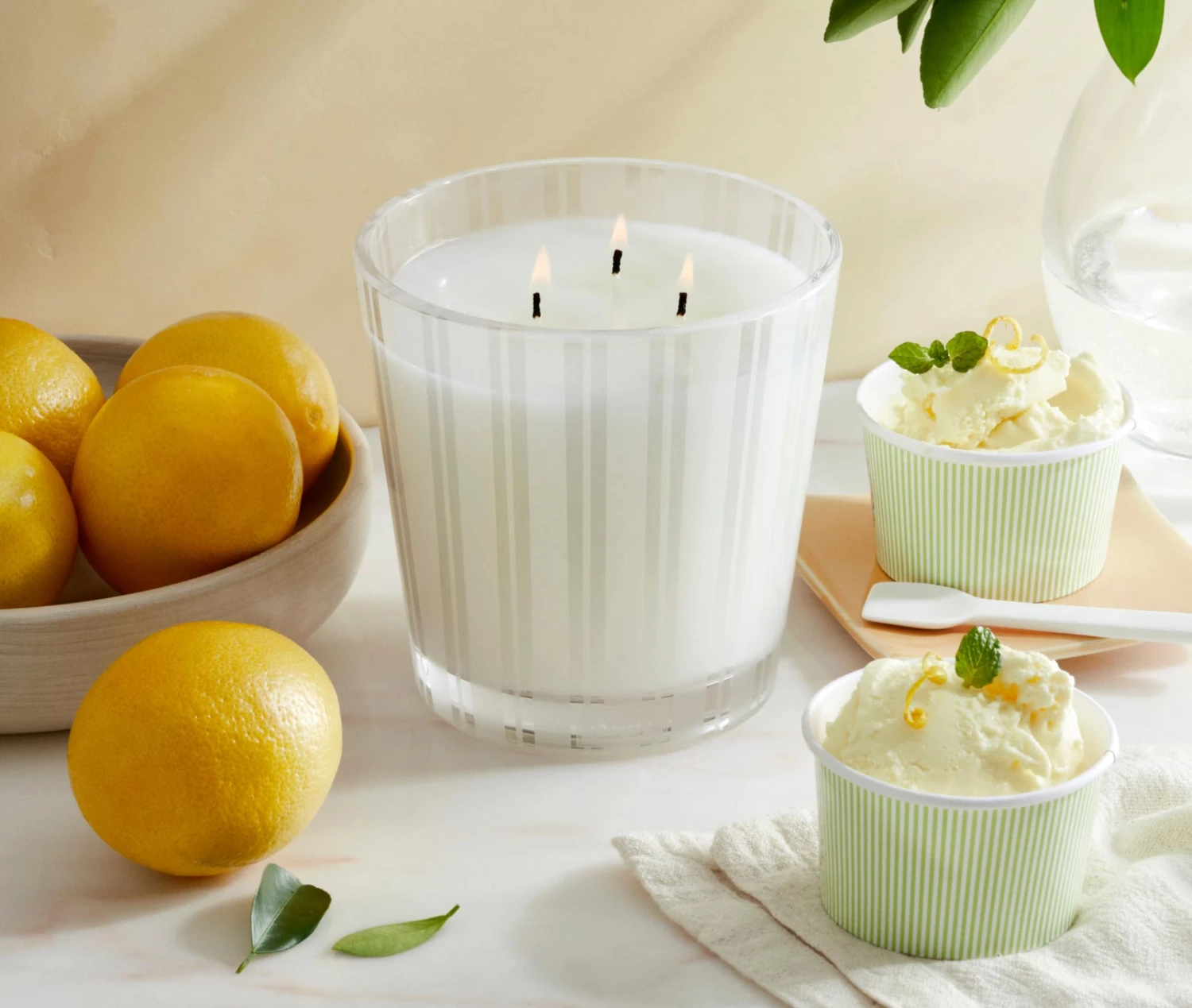 Amalfi Lemon & Mint 3-Wick Candle 4 Amalfi Lemon & Mint 3-Wick Candle - Image 2