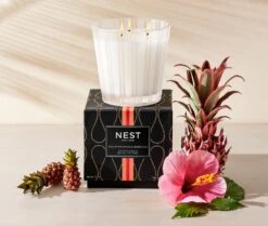 Red Pineapple & Hibiscus 3-Wick Candle -Home Fragrance Store NESTNY CORE RPH CAN 3W 3