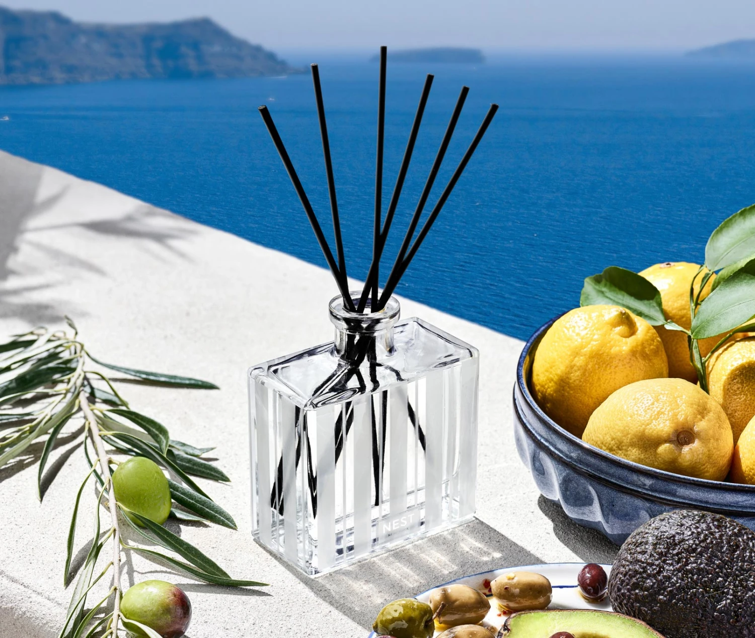 Santorini Olive & Citron Reed Diffuser 4 Santorini Olive & Citron Reed Diffuser - Image 2