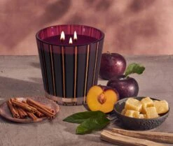 Autumn Plum 3-Wick Candle -Home Fragrance Store NESTNY FF ATP CAN 3W 3