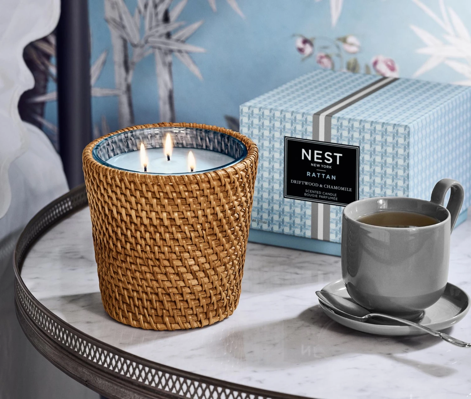 Rattan Driftwood & Chamomile 3-Wick Candle 4 Rattan Driftwood & Chamomile 3-Wick Candle - Image 2