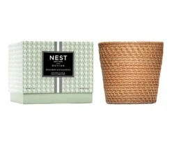 Rattan Wild Mint & Eucalyptus 3-Wick Candle