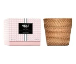 Rattan Himalayan Salt & Rosewater 3-Wick Candle