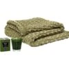 NEST New York X Bearaby Midnight Moss & Vetiver Gift Set -Home Fragrance Store NESTNY WILD MV SET BLANKET 1 white background