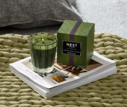 NEST New York X Bearaby Midnight Moss & Vetiver Gift Set 7 NEST New York X Bearaby Midnight Moss & Vetiver Gift Set -Home Fragrance Store NESTNY WILD MV SET BLANKET 3